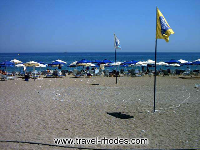 THE BEACH - The organised part of Afandou beach