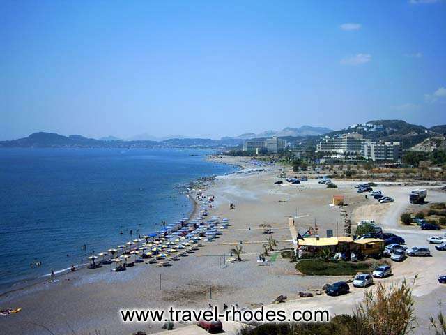 THE BEACH - View of Faliraki beach from the left