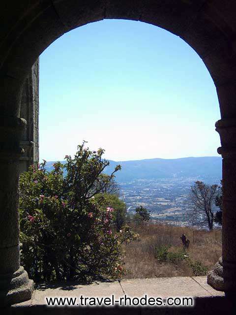 VIEW - The view from under an arch of the Early Christian basilica on Filerimos hill