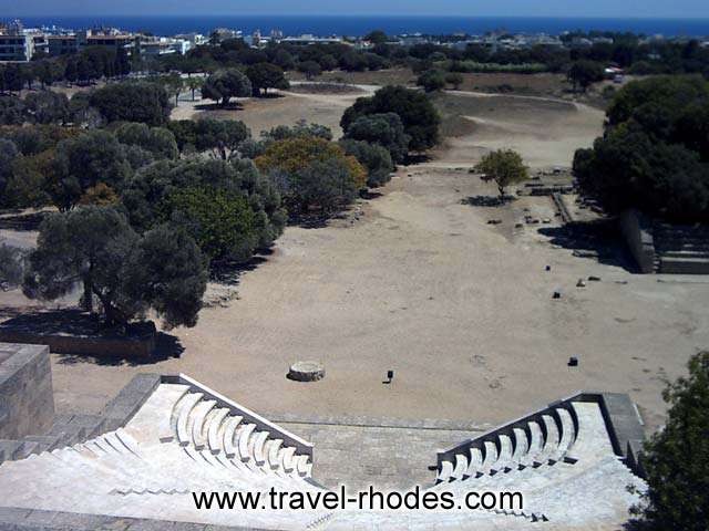 ANCIENT THEATER - The classical era theater on Monte Smith hill in Rhodes Acropolis