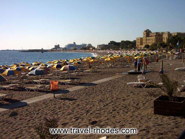 BEACH - The beach next to Rhodes Aquarium