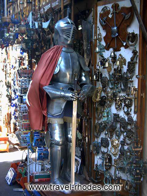 DETAIL - A kinght armor in a shop in Rhodes old city