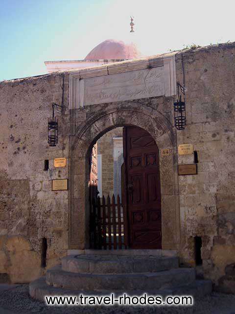 MUSLIM LIBRARY - The entrance to the Muslim library in old town of Rhodes