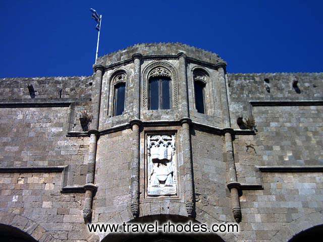 OUTSIDE VIEW - The upper front view of the Archaeological museum of Rhodes